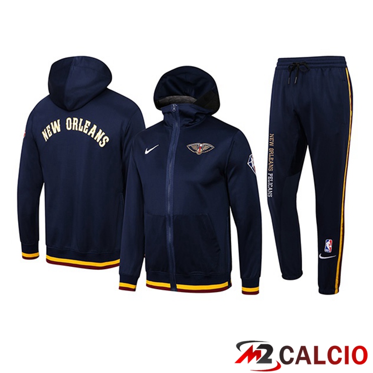 Insieme Giacca Con Cappuccio Tuta New Orleans Pelicans Blu Reale 2022/2023