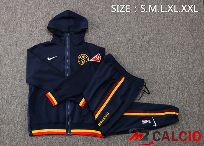 Insieme Giacca Con Cappuccio Tuta Denver Nuggets Blu Reale 2022/2023