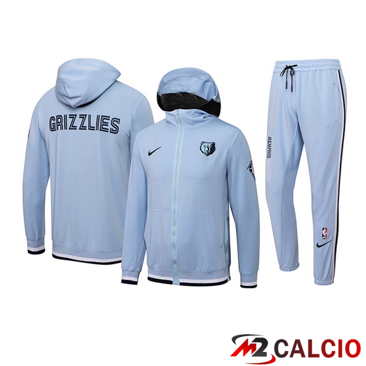 Insieme Giacca Con Cappuccio Tuta Memphis Grizzlies Grigio 2022/2023