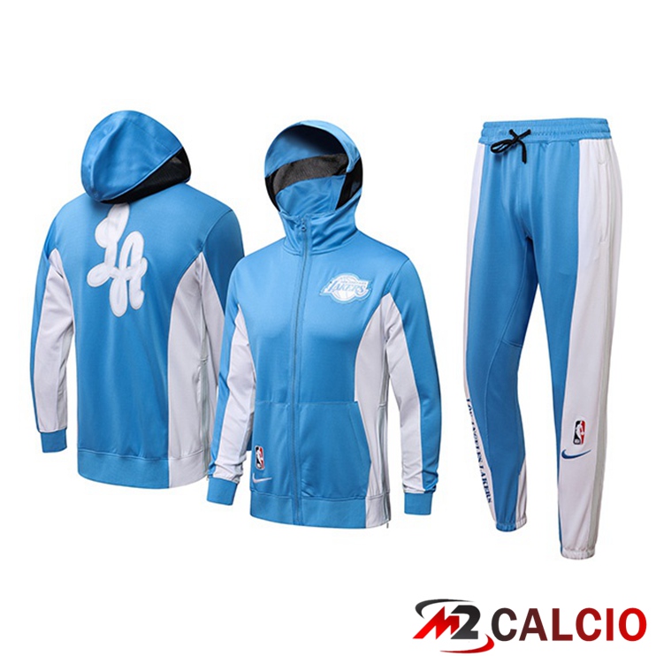 Maglie Calcio Personalizzate,Tute Calcio Squadre,Maglia Nazionale Italiana Calcio | Insieme Giacca Con Cappuccio Tuta Los Angeles Lakers Blu Bianco 2022/2023