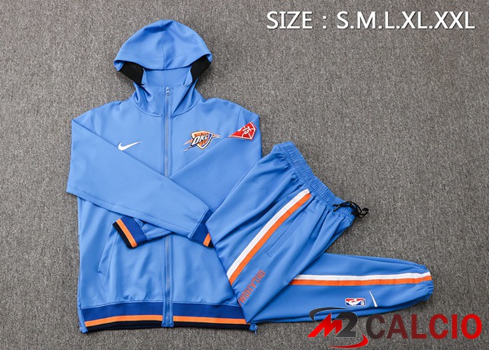 Insieme Giacca Con Cappuccio Tuta Oklahoma City Thunder Blu 2022/2023