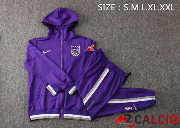 Insieme Giacca Con Cappuccio Tuta Sacramento Kings Viola 2022/2023