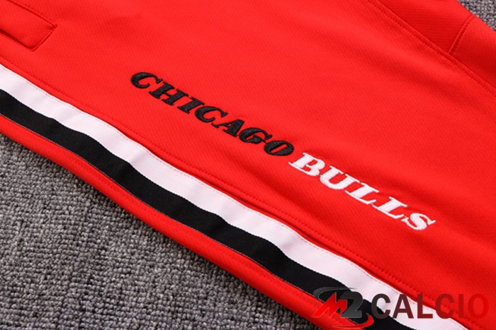 Insieme Giacca Con Cappuccio Tuta Chicago Bulls Rosso 2022/2023