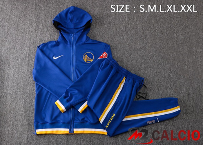 Insieme Giacca Con Cappuccio Tuta Golden State Warriors Blu 2022/2023