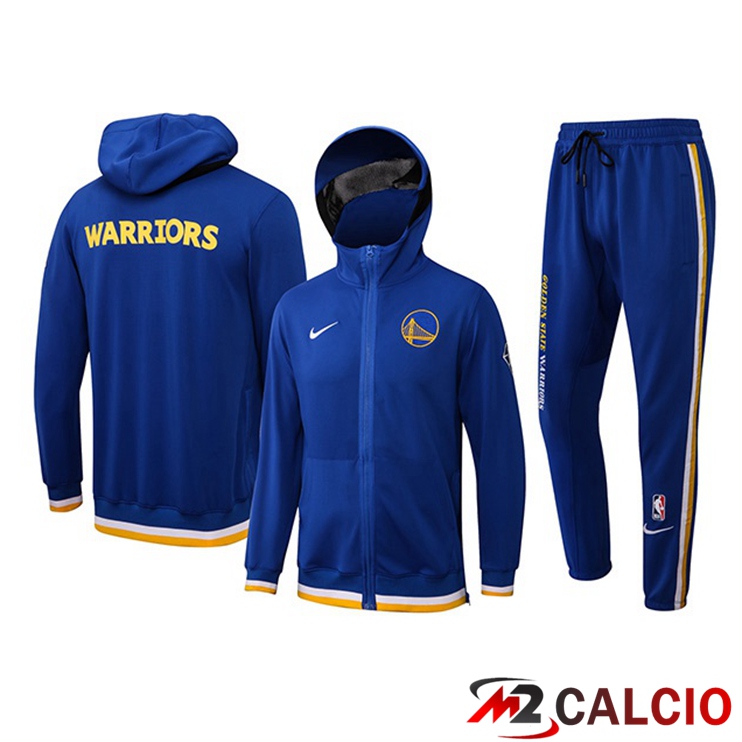 Insieme Giacca Con Cappuccio Tuta Golden State Warriors Blu 2022/2023
