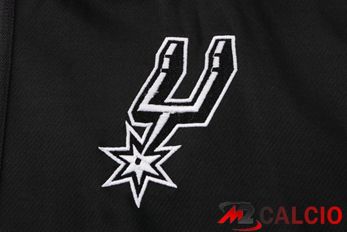 Insieme Giacca Con Cappuccio Tuta San Antonio Spurs Nero 2022/2023
