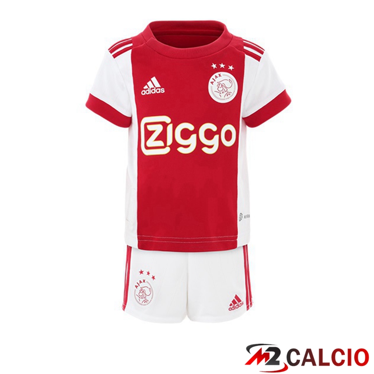 Maglie Calcio Personalizzate,Tute Calcio Squadre,Maglia Nazionale Italiana Calcio | Maglie Calcio AFC Ajax Bambino Prima Bianco Rosso 2022/2023