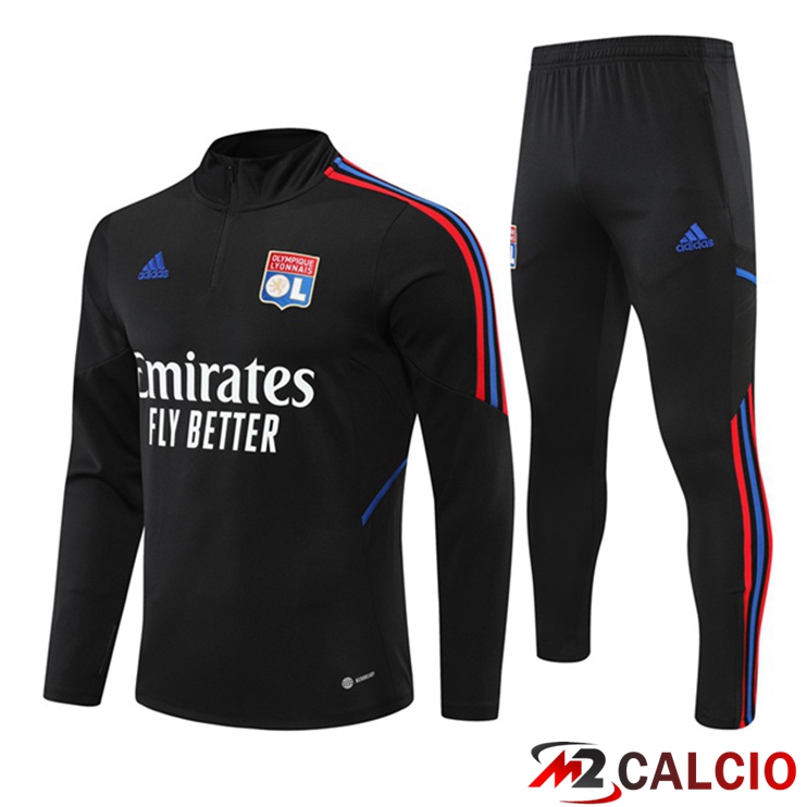 Maglie Calcio Personalizzate,Tute Calcio Squadre,Maglia Nazionale Italiana Calcio | Tuta Calcio Lyon OL Nero 2022/2023