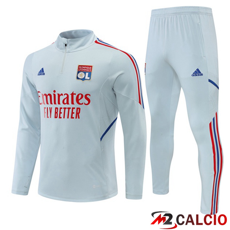 Maglie Calcio Personalizzate,Tute Calcio Squadre,Maglia Nazionale Italiana Calcio | Tuta Calcio Lyon OL Grigio 2022/2023