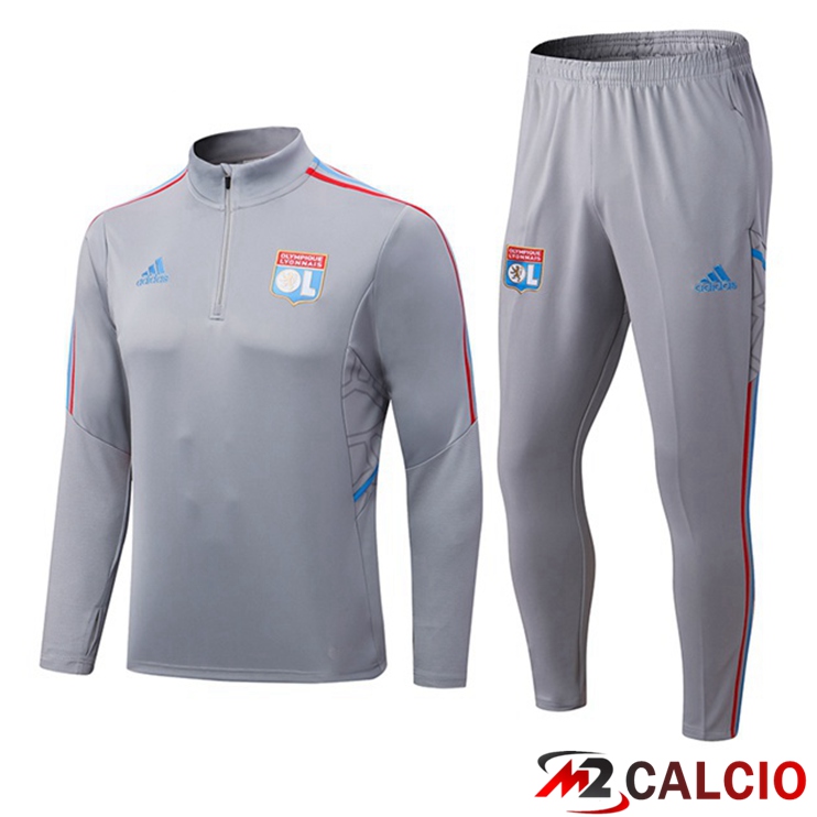 Maglie Calcio Personalizzate,Tute Calcio Squadre,Maglia Nazionale Italiana Calcio | Tuta Calcio Lyon OL Grigio 2022/2023