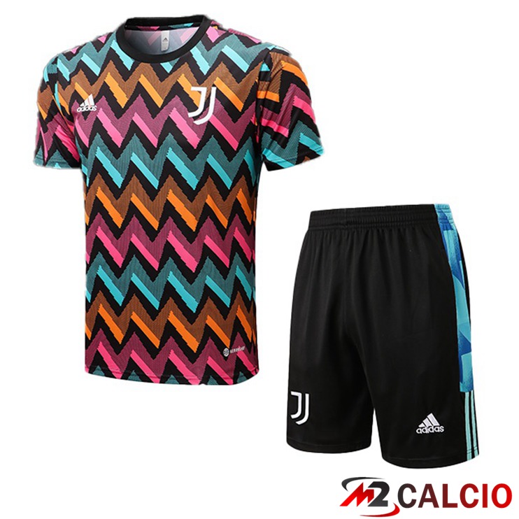 Maglie Calcio Personalizzate,Tute Calcio Squadre,Maglia Nazionale Italiana Calcio | T Shirt Allenamento Juventus + Shorts Blu 2022/2023