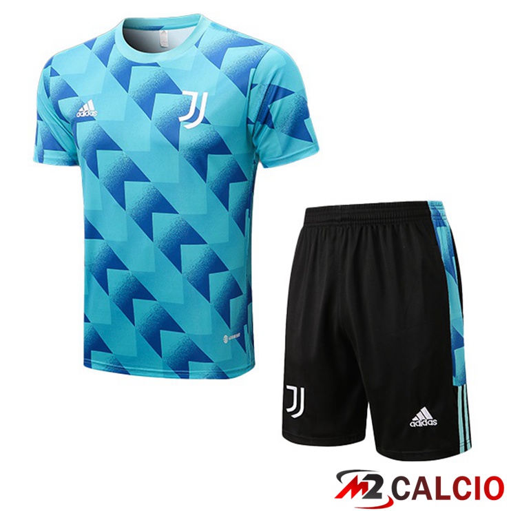 Maglie Calcio Personalizzate,Tute Calcio Squadre,Maglia Nazionale Italiana Calcio | T Shirt Allenamento Juventus + Shorts Blu 2022/2023