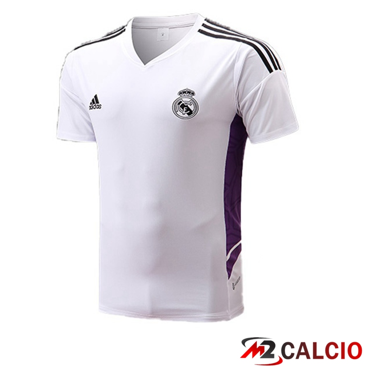 Maglie Calcio Personalizzate,Tute Calcio Squadre,Maglia Nazionale Italiana Calcio | T Shirt Allenamento Real Madrid Bianco 2022/2023