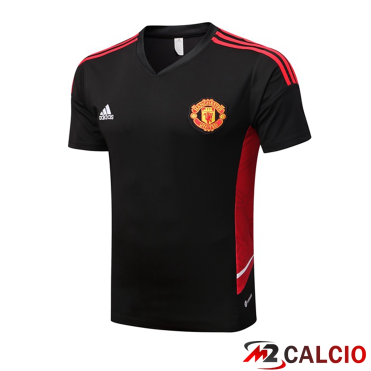 Maglie Calcio Personalizzate,Tute Calcio Squadre,Maglia Nazionale Italiana Calcio | T Shirt Allenamento Manchester United Nero 2022/2023