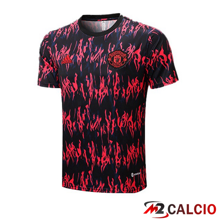 Maglie Calcio Personalizzate,Tute Calcio Squadre,Maglia Nazionale Italiana Calcio | T Shirt Allenamento Manchester United Rosso Nero 2022/2023