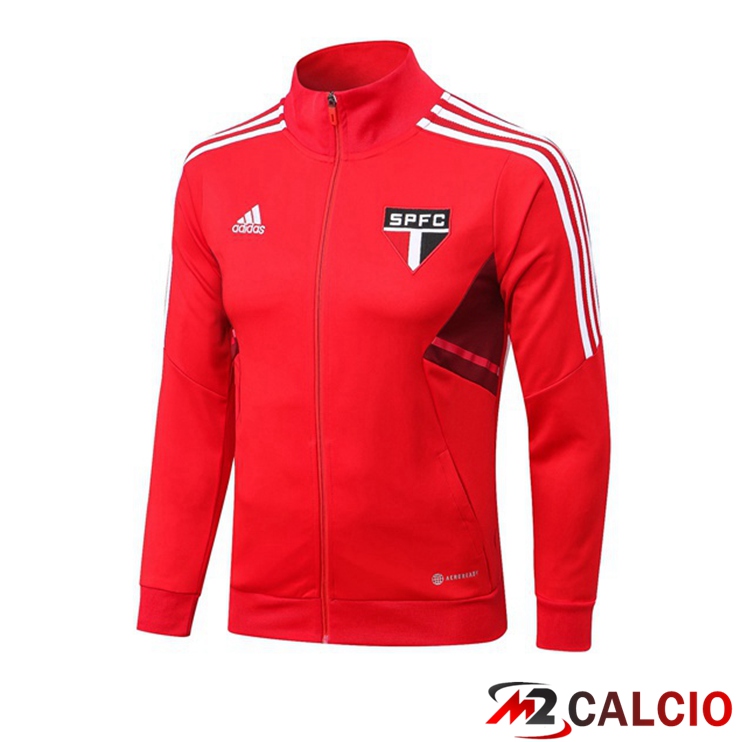 Maglie Calcio Personalizzate,Tute Calcio Squadre,Maglia Nazionale Italiana Calcio | Giacca Calcio Sao Paulo FC Rosso 2022/2023