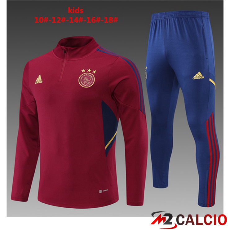 Maglie Calcio Personalizzate,Tute Calcio Squadre,Maglia Nazionale Italiana Calcio | Tuta Calcio AFC Ajax Bambino Rosso 2022/2023