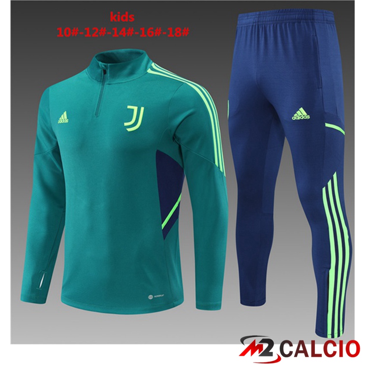 Maglie Calcio Personalizzate,Tute Calcio Squadre,Maglia Nazionale Italiana Calcio | Tuta Calcio Juventus Bambino Verde 2022/2023
