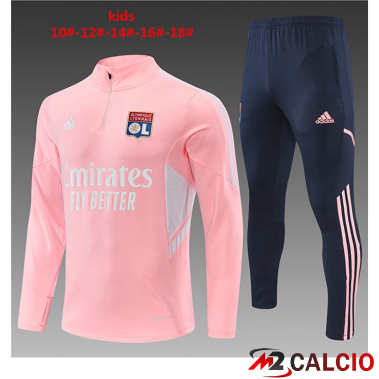 Maglie Calcio Personalizzate,Tute Calcio Squadre,Maglia Nazionale Italiana Calcio | Tuta Calcio Lyon OL Bambino Rosa 2022/2023