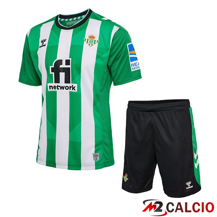 Maglie Calcio Personalizzate,Tute Calcio Squadre,Maglia Nazionale Italiana Calcio | Maglie Calcio Real Betis Bambino Prima Verde Bianco 2022/2023