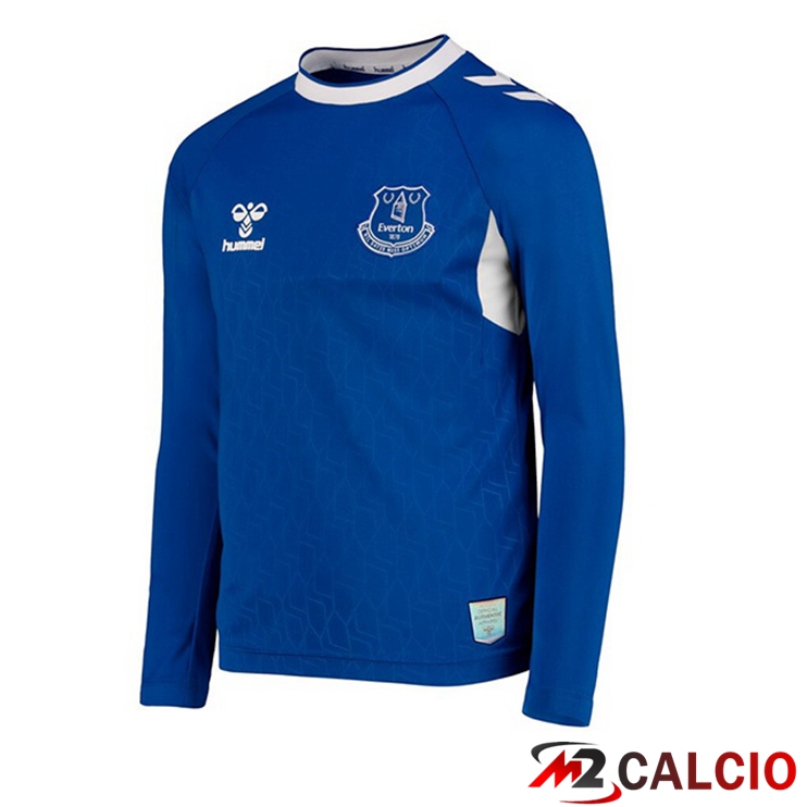Maglie Calcio Personalizzate,Tute Calcio Squadre,Maglia Nazionale Italiana Calcio | Maglie Calcio Everton Prima Maniche Lunghe Blu 2022/2023