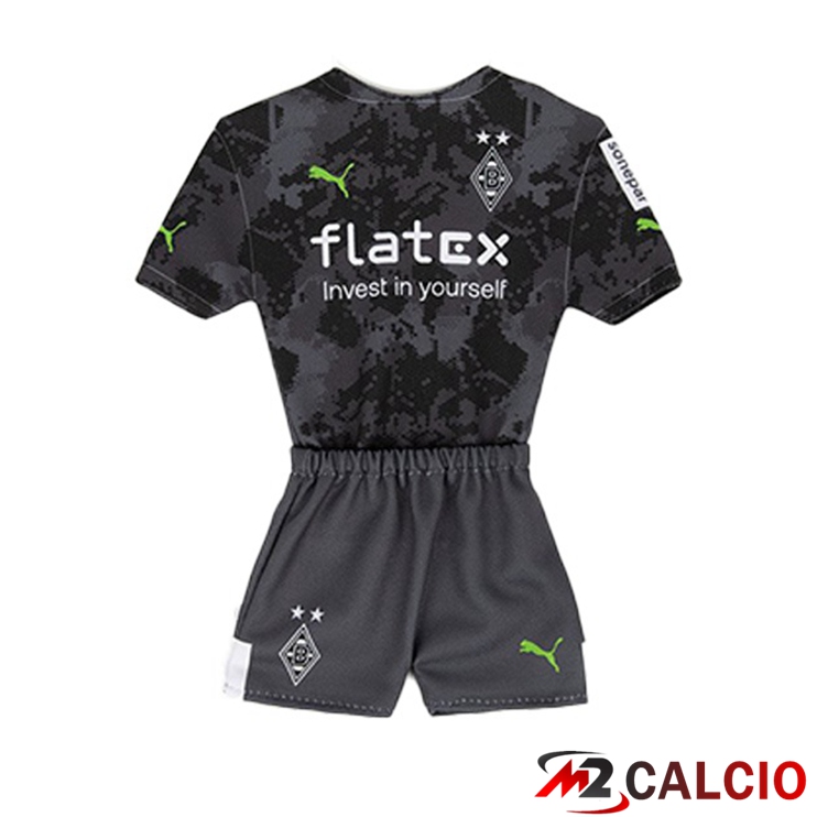Maglie Calcio Personalizzate,Tute Calcio Squadre,Maglia Nazionale Italiana Calcio | Maglie Calcio Monchengladbach Bambino Terza Nero 2022/2023