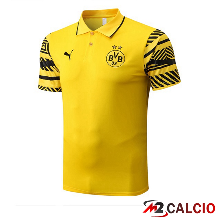Maglie Calcio Personalizzate,Tute Calcio Squadre,Maglia Nazionale Italiana Calcio | Maglia Polo Dortmund BVB Uomo Giallo 2022/2023