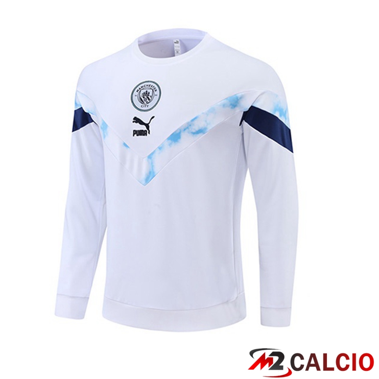 Maglie Calcio Personalizzate,Tute Calcio Squadre,Maglia Nazionale Italiana Calcio | Felpe Allenamento Manchester City Bianco 2022/2023