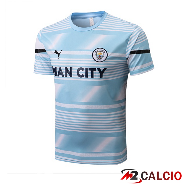 Maglie Calcio Personalizzate,Tute Calcio Squadre,Maglia Nazionale Italiana Calcio | T Shirt Allenamento Manchester City Blu 2022/2023