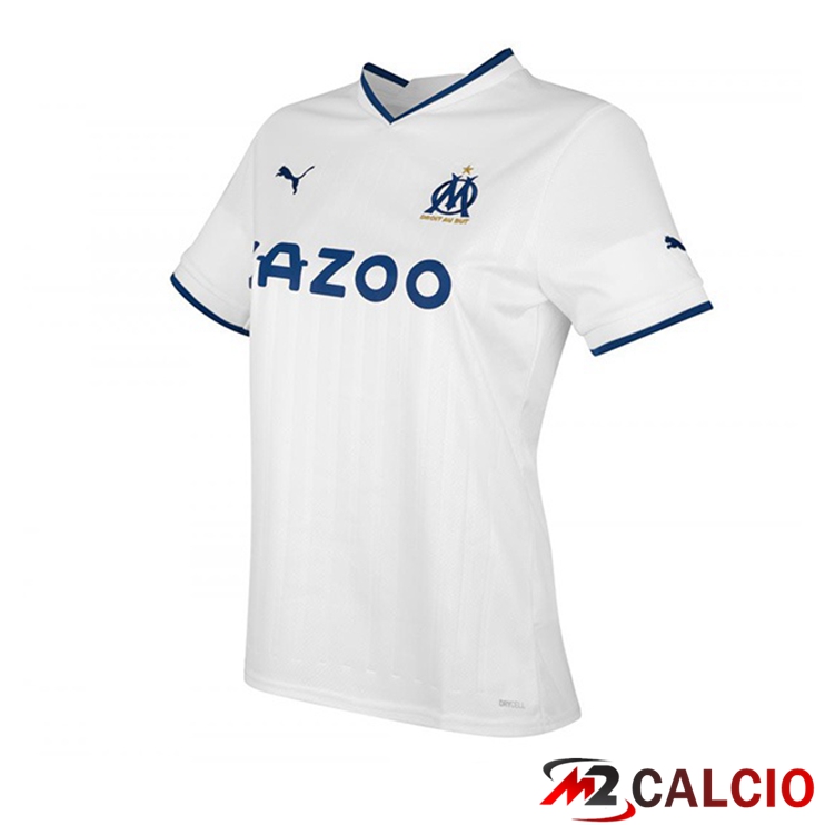 Maglie Calcio Personalizzate,Tute Calcio Squadre,Maglia Nazionale Italiana Calcio | Maglie Calcio Marsiglia OM Donna Prima Bianco 2022/2023