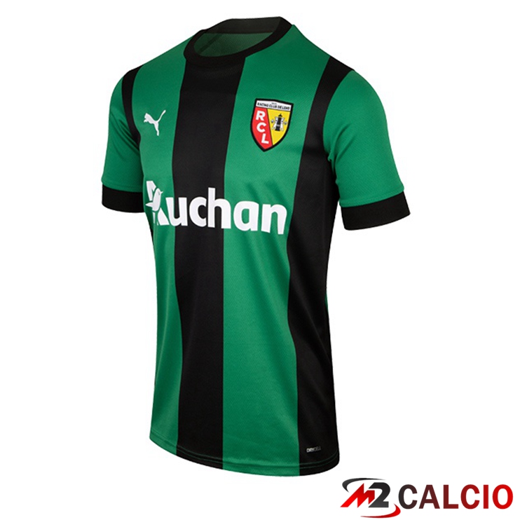 Maglie Calcio Personalizzate,Tute Calcio Squadre,Maglia Nazionale Italiana Calcio | Maglie Calcio RC Lens Seconda Verde Nero 2022/2023