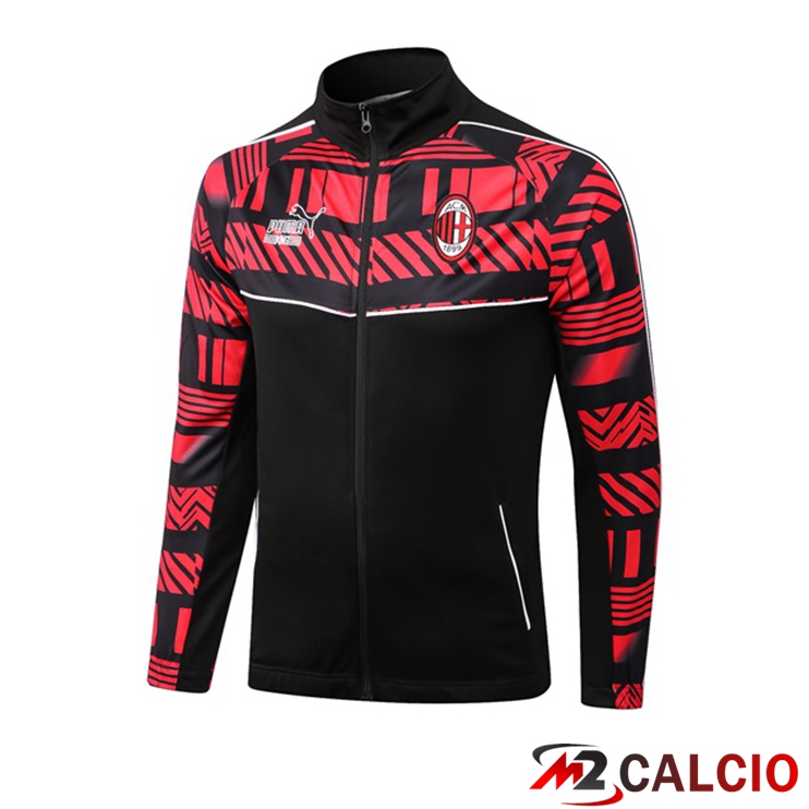 Maglie Calcio Personalizzate,Tute Calcio Squadre,Maglia Nazionale Italiana Calcio | Giacca Calcio AC Milan Nero Rosso 2022/2023