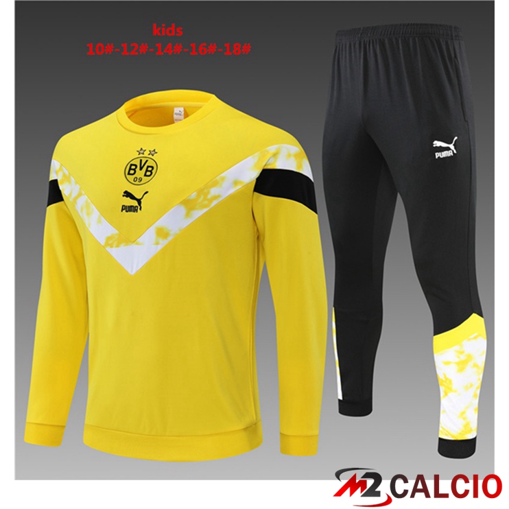 Maglie Calcio Personalizzate,Tute Calcio Squadre,Maglia Nazionale Italiana Calcio | Tuta Calcio Dortmund BVB Bambino Giallo 2022/2023