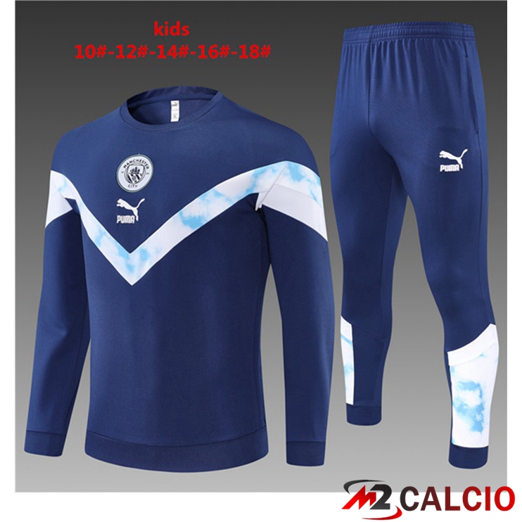 Maglie Calcio Personalizzate,Tute Calcio Squadre,Maglia Nazionale Italiana Calcio | Tuta Calcio Manchester City Bambino Blu Royal 2022/2023
