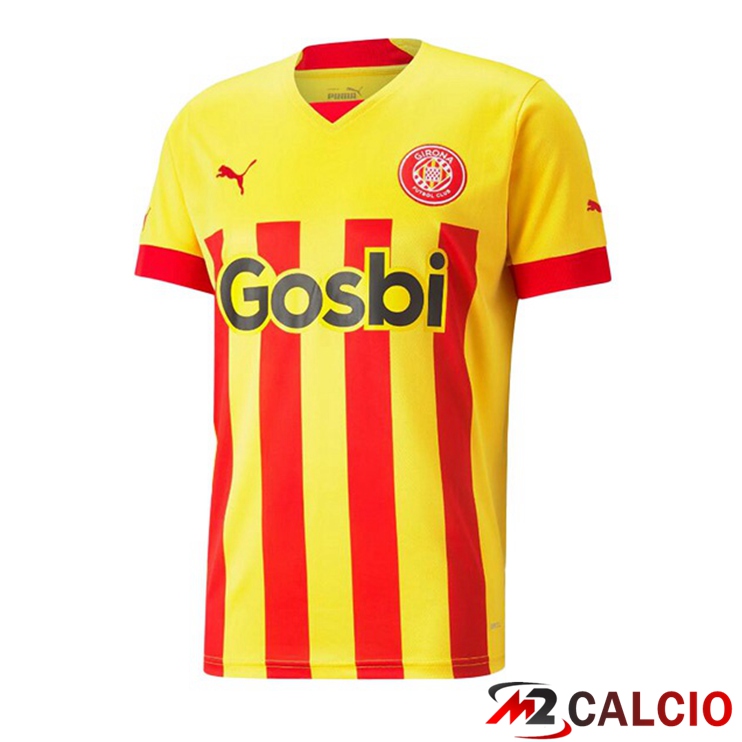 Maglie Calcio Personalizzate,Tute Calcio Squadre,Maglia Nazionale Italiana Calcio | Maglie Calcio FC Girona Seconda Giallo 2022/2023