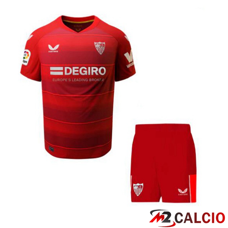 Maglie Calcio Personalizzate,Tute Calcio Squadre,Maglia Nazionale Italiana Calcio | Maglie Calcio Sevilla FC Bambino Seconda Rosso 2022/2023