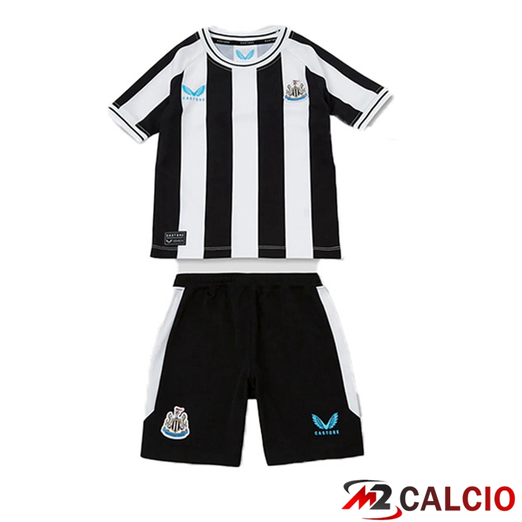 Maglie Calcio Personalizzate,Tute Calcio Squadre,Maglia Nazionale Italiana Calcio | Maglie Calcio Newcastle United Bambino Prima Nero Bianco 2022/2023
