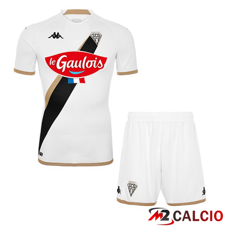Maglie Calcio Personalizzate,Tute Calcio Squadre,Maglia Nazionale Italiana Calcio | Maglie Calcio Angers SCO Bambino Seconda Bianco 2022/2023