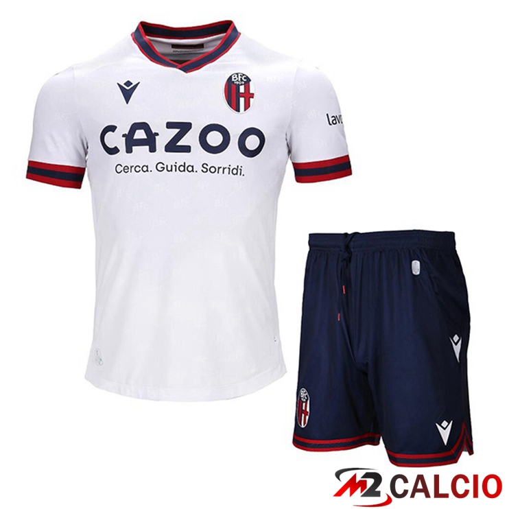 Maglie Calcio Personalizzate,Tute Calcio Squadre,Maglia Nazionale Italiana Calcio | Maglie Calcio Bologna Bambino Seconda Bianco 2022/2023