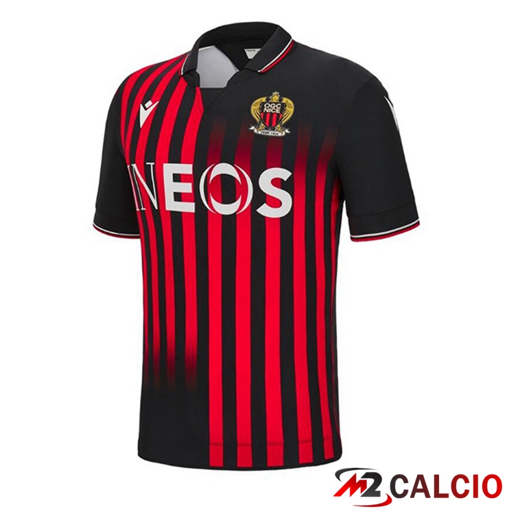 Maglie Calcio Personalizzate,Tute Calcio Squadre,Maglia Nazionale Italiana Calcio | Maglie Calcio OGC Nice Prima Nero Rosso 2022/2023