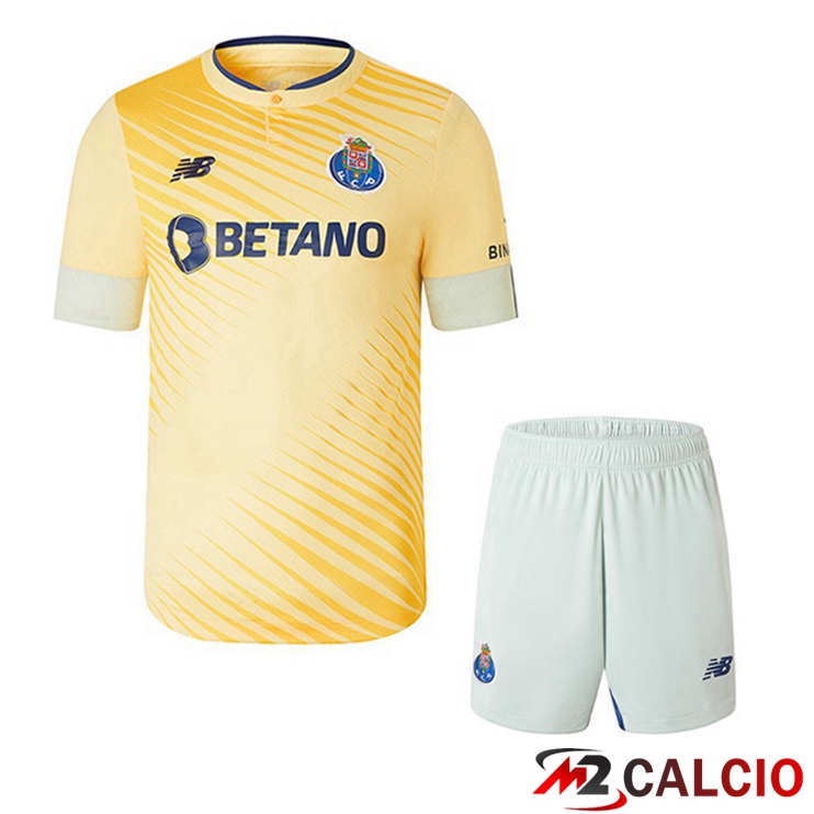 Maglie Calcio Personalizzate,Tute Calcio Squadre,Maglia Nazionale Italiana Calcio | Maglie Calcio FC Porto Bambino Seconda Giallo 2022/2023