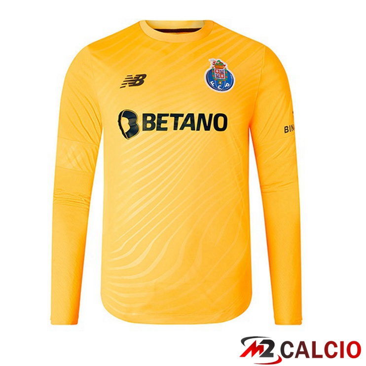 Maglie Calcio Personalizzate,Tute Calcio Squadre,Maglia Nazionale Italiana Calcio | Maglie Calcio FC Porto Portiere Maniche Lunghe Giallo 2022/2023