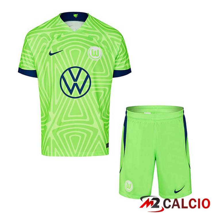 Maglie Calcio Personalizzate,Tute Calcio Squadre,Maglia Nazionale Italiana Calcio | Maglie Calcio Vfl Wolfsburg Bambino Prima Verde 2022/2023