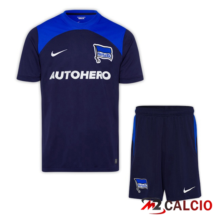 Maglie Calcio Personalizzate,Tute Calcio Squadre,Maglia Nazionale Italiana Calcio | Maglie Calcio Hertha BSC Bambino Seconda Blu 2022/2023