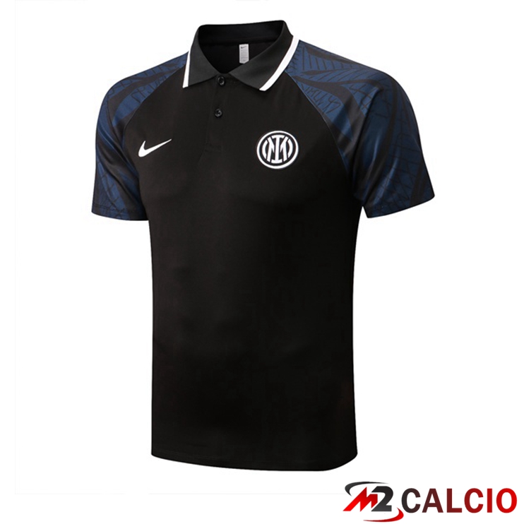 Maglie Calcio Personalizzate,Tute Calcio Squadre,Maglia Nazionale Italiana Calcio | Maglia Polo Inter Milan Uomo Nero 2022/2023