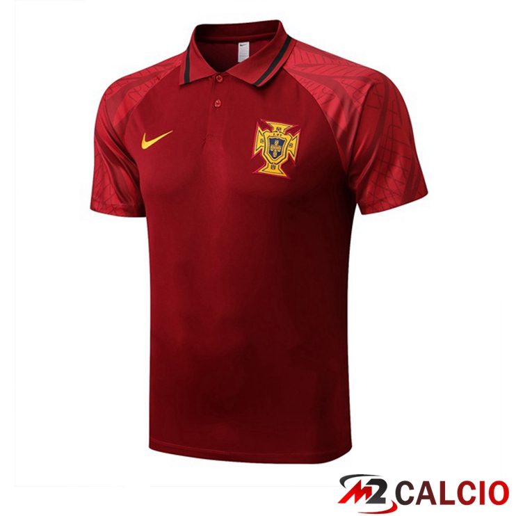 Maglie Calcio Personalizzate,Tute Calcio Squadre,Maglia Nazionale Italiana Calcio | Maglia Polo Portogallo Uomo Rosso 2022/2023