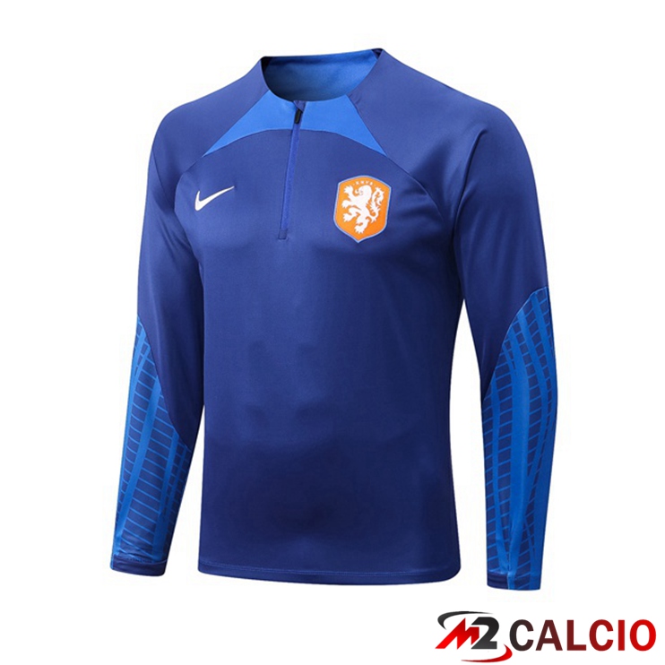 Maglie Calcio Personalizzate,Tute Calcio Squadre,Maglia Nazionale Italiana Calcio | Felpe Allenamento Paesi Bassi Blu 2022/2023