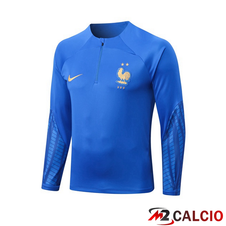Maglie Calcio Personalizzate,Tute Calcio Squadre,Maglia Nazionale Italiana Calcio | Felpe Allenamento Francia Blu 2022/2023