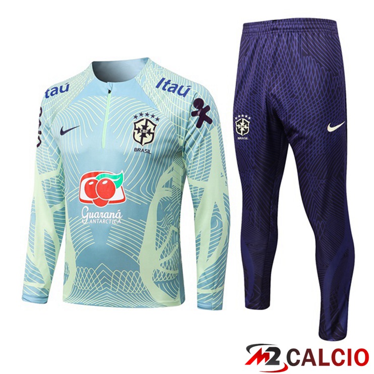 Maglie Calcio Personalizzate,Tute Calcio Squadre,Maglia Nazionale Italiana Calcio | Tuta Calcio Brasile Verde 2022/2023