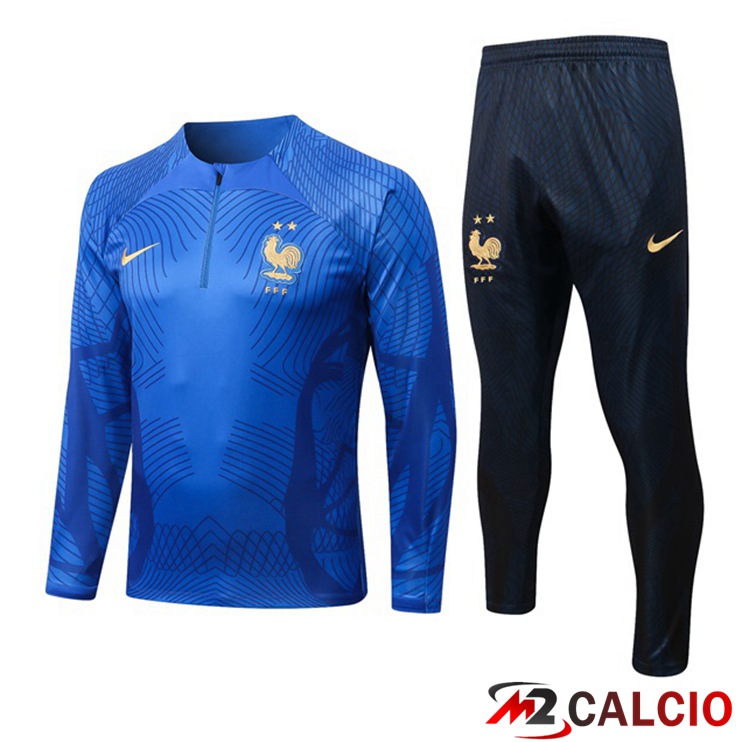 Maglie Calcio Personalizzate,Tute Calcio Squadre,Maglia Nazionale Italiana Calcio | Tuta Calcio Francia Blu 2022/2023